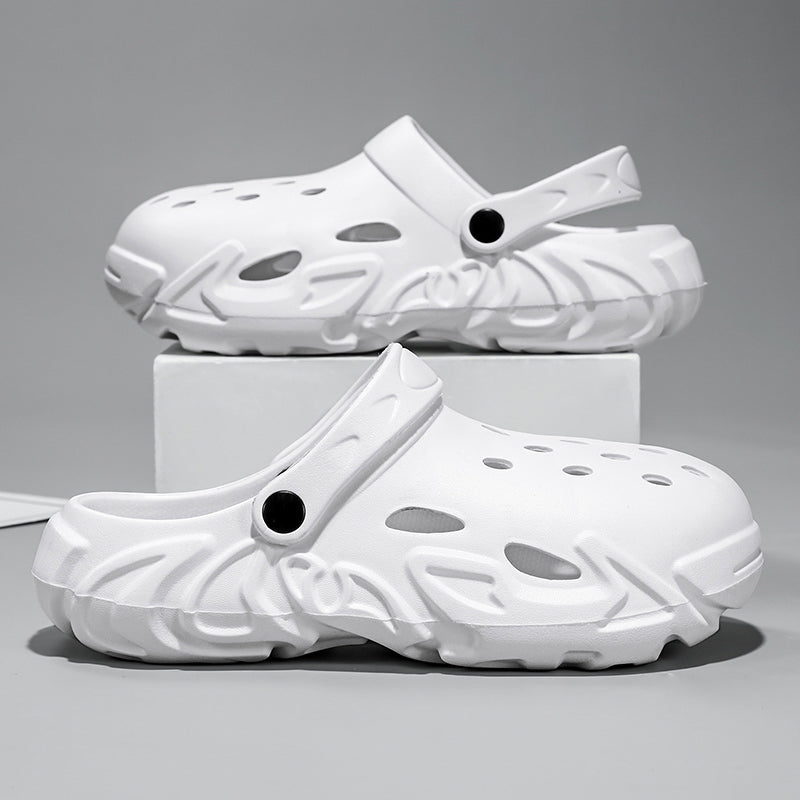 AM2289 Perforated Sandals Breathable Clogs for Men Non-Slip EVA Sandals with Adjustable Strap Shower and Outdoor Activities