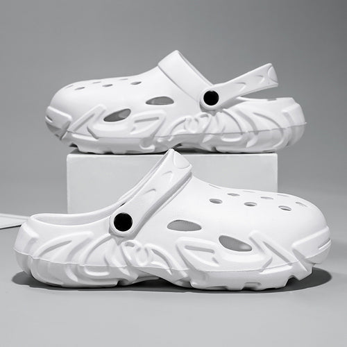 AM2289 Perforated Sandals Breathable Clogs for Men Non-Slip EVA Sandals with Adjustable Strap Shower and Outdoor Activities