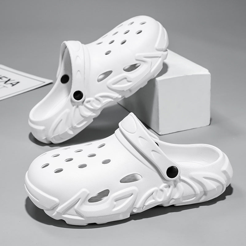 AM2289 Perforated Sandals Breathable Clogs for Men Non-Slip EVA Sandals with Adjustable Strap Shower and Outdoor Activities