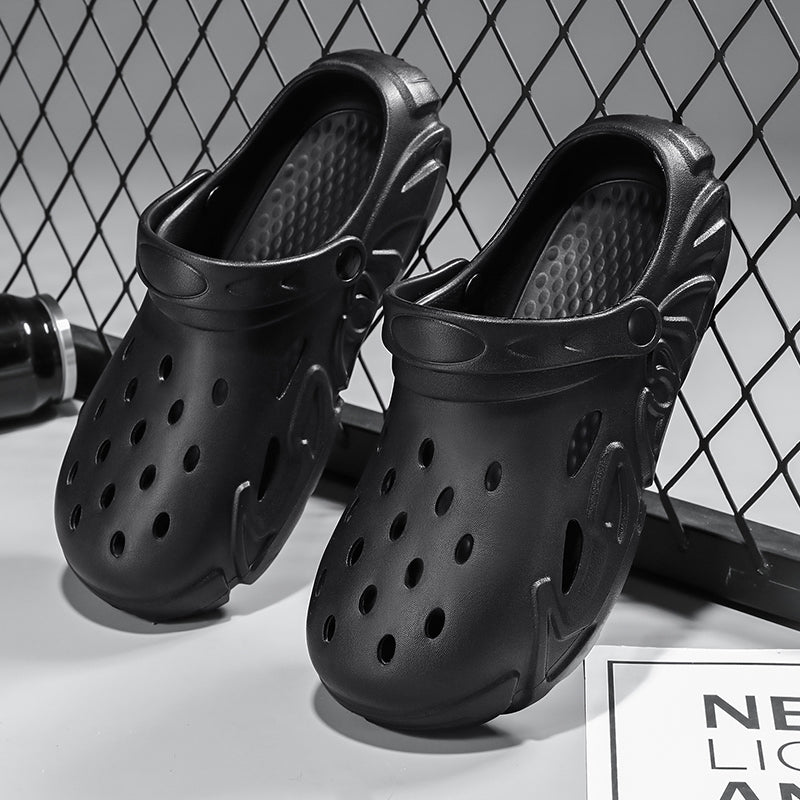 AM2289 Perforated Sandals Breathable Clogs for Men Non-Slip EVA Sandals with Adjustable Strap Shower and Outdoor Activities
