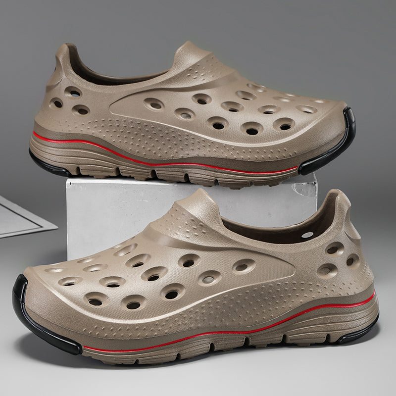 AMS605 Men Women Gradient EVA Sandals, Comfortable Breathable Slip-On Clogs with Arch Support, Durable Outdoor Indoor Slippers