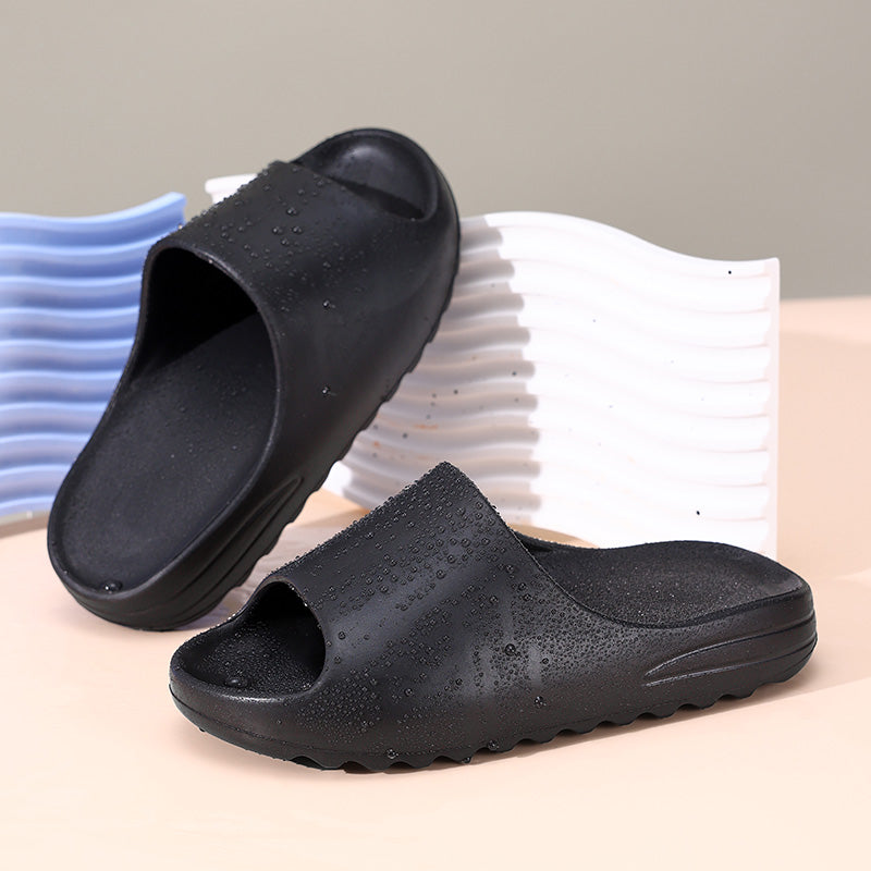 GX2301 Men's & Women's Thick Sole Slide Sandals, Non-Slip Open Toe Slippers for Shower, Beach, and Indoor Outdoor Use